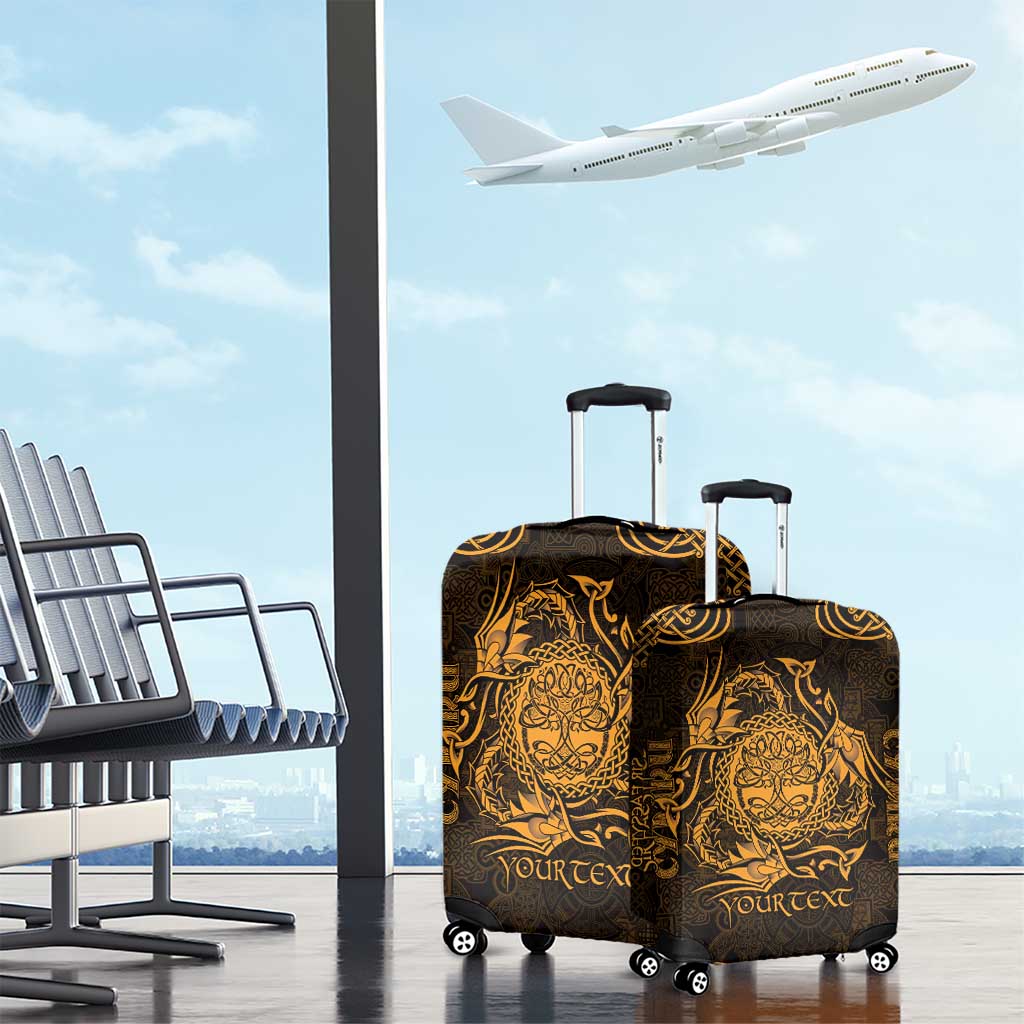 Personalized Radnorshire Sir Faesyfed Luggage Cover Gold Oak Tree Of Life Celtic-inspired LT9