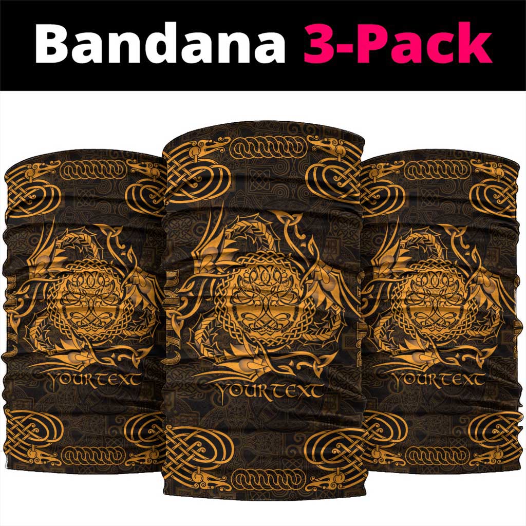 Personalized Radnorshire Sir Faesyfed Neck Gaiter Gold Oak Tree Of Life Celtic-inspired LT9