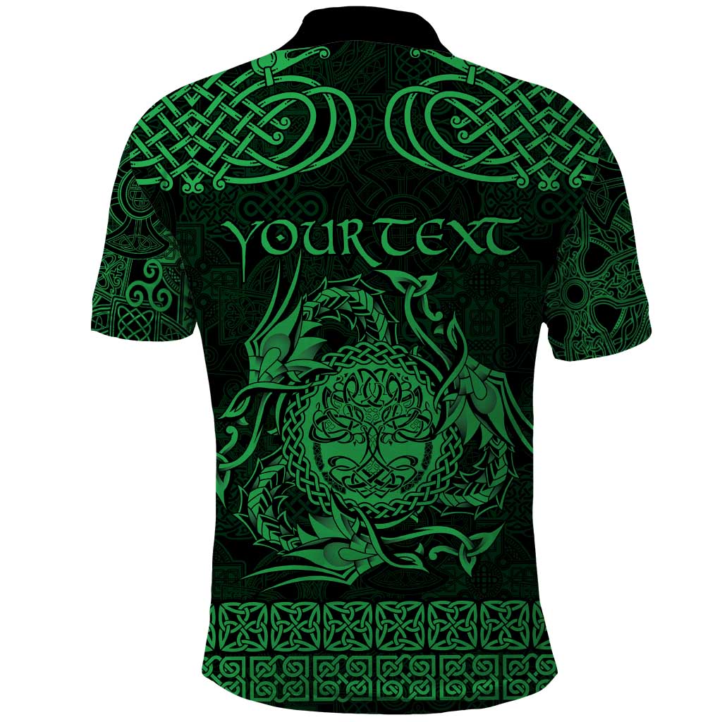Personalized Radnorshire Sir Faesyfed Polo Shirt Green Oak Tree Of Life Celtic-inspired LT9