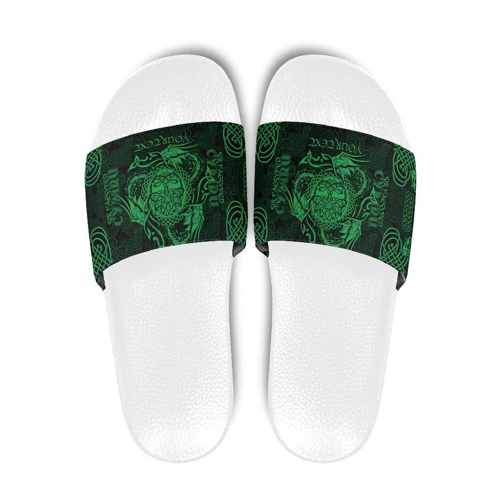 Personalized Radnorshire Sir Faesyfed Slide Sandals Green Oak Tree Of Life Celtic-inspired LT9