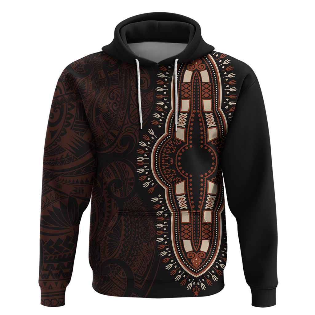 Africa Dashiki Hoodie African Tribal Art Mixed Polynesian Tattoo Red Color Unique LT9