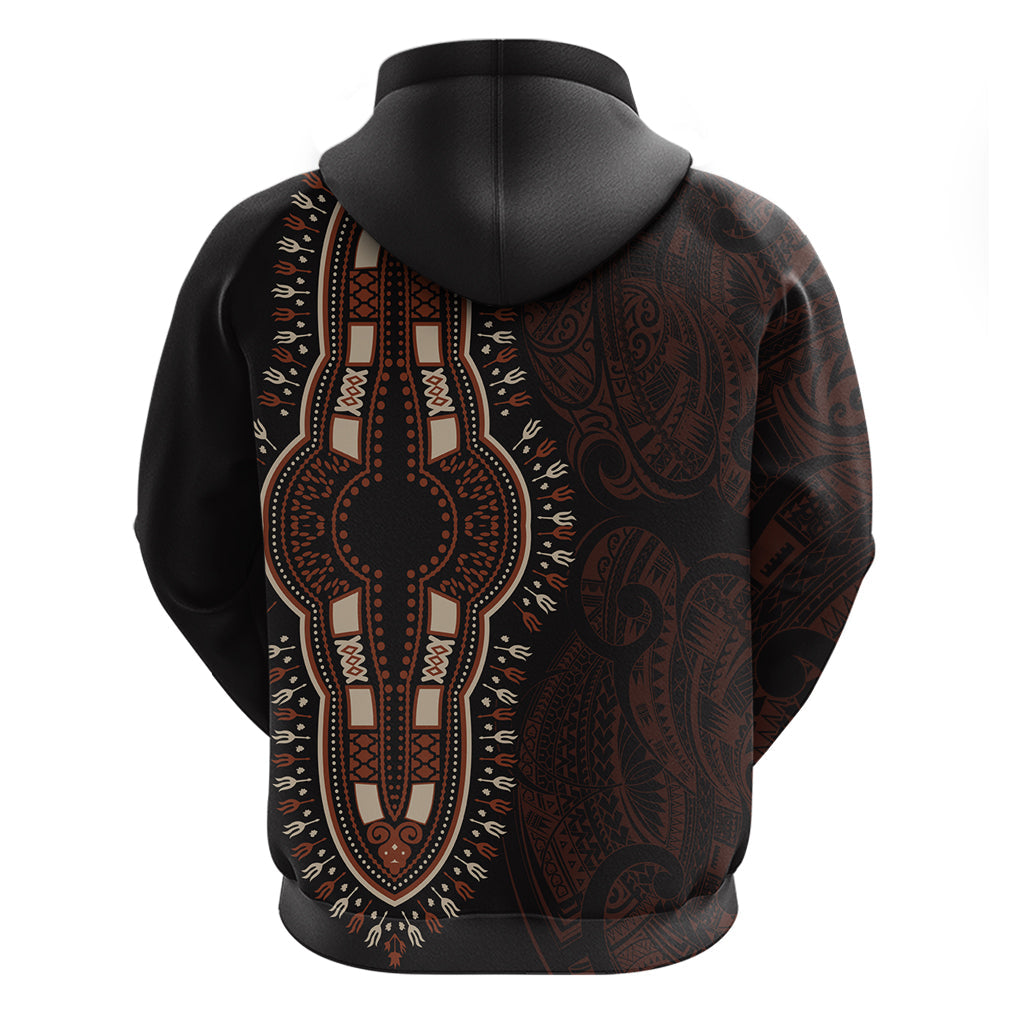 Africa Dashiki Hoodie African Tribal Art Mixed Polynesian Tattoo Red Color Unique LT9