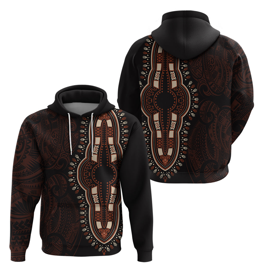 Africa Dashiki Hoodie African Tribal Art Mixed Polynesian Tattoo Red Color Unique LT9