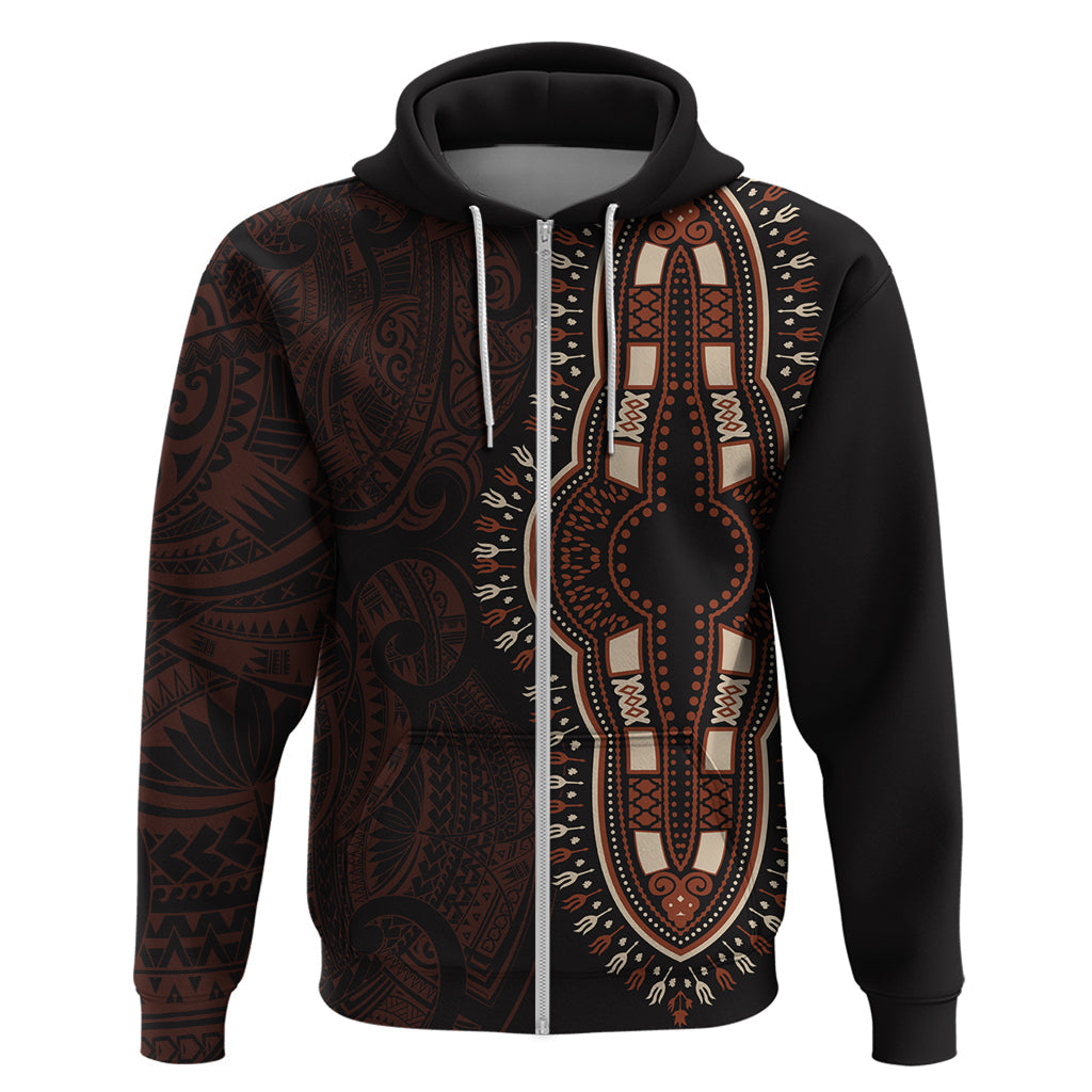 Africa Dashiki Hoodie African Tribal Art Mixed Polynesian Tattoo Red Color Unique LT9