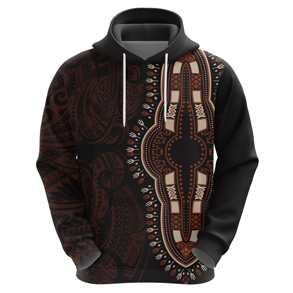 Africa Dashiki Hoodie African Tribal Art Mixed Polynesian Tattoo Red Color Unique LT9