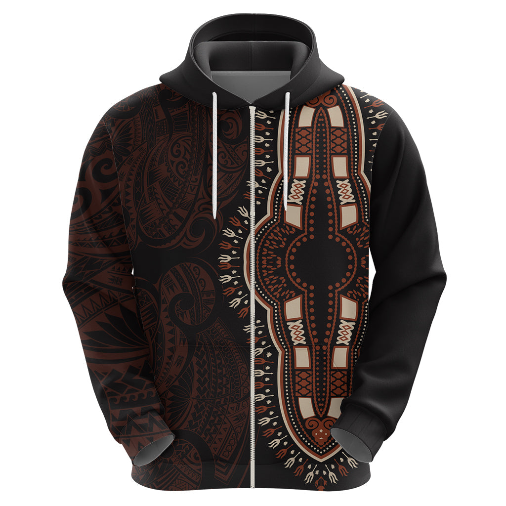 Africa Dashiki Hoodie African Tribal Art Mixed Polynesian Tattoo Red Color Unique LT9