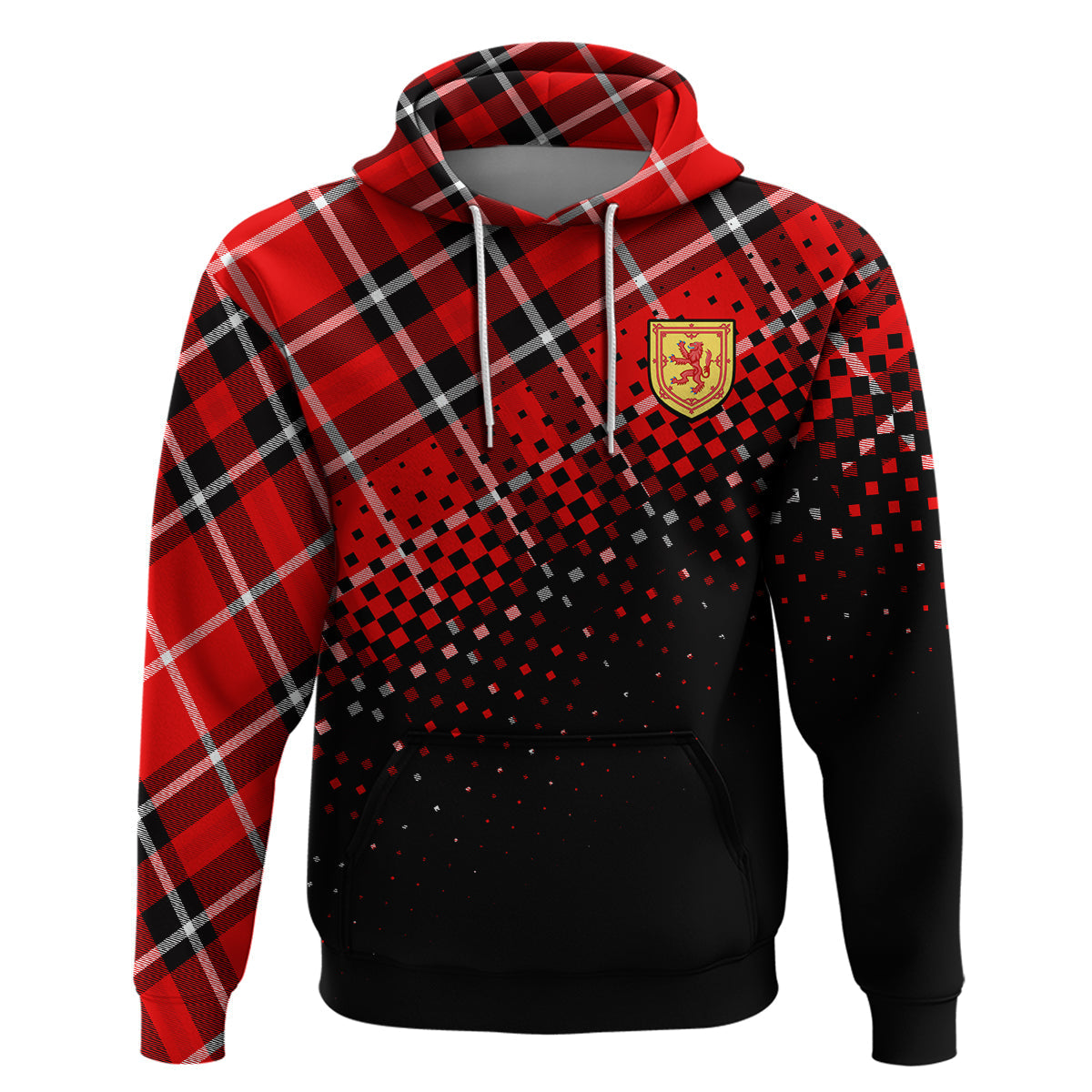 Custom Scottish Gaelic Hoodie Crest Scotland Lion Tartan LT9