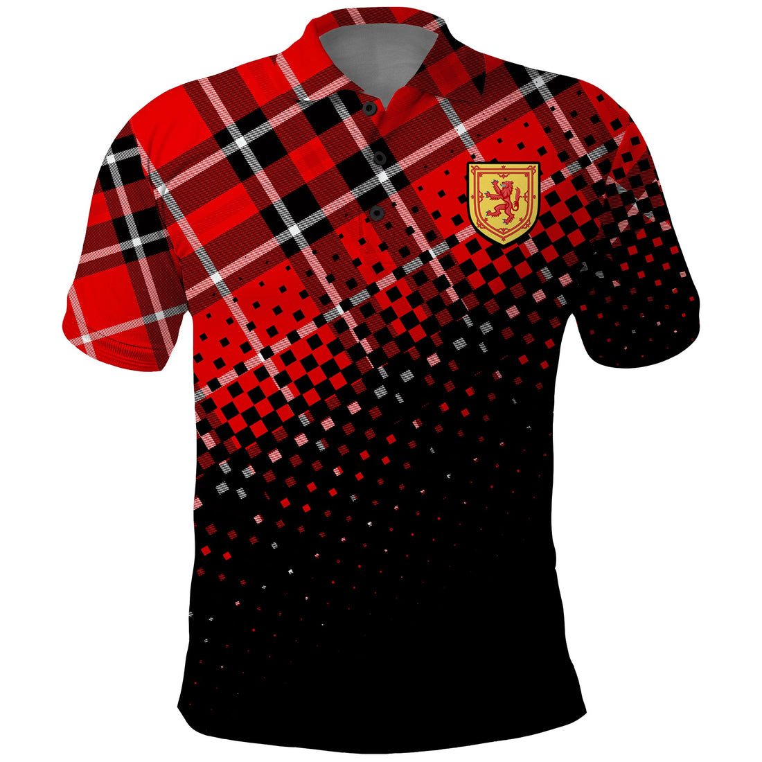 Custom Scottish Gaelic Polo Shirt Crest Scotland Lion Tartan LT9