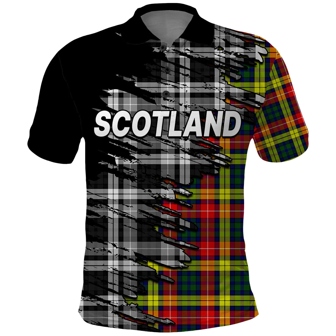 Scottish Tartan Polo Shirt Scotland Modern Crest Tartan LT9