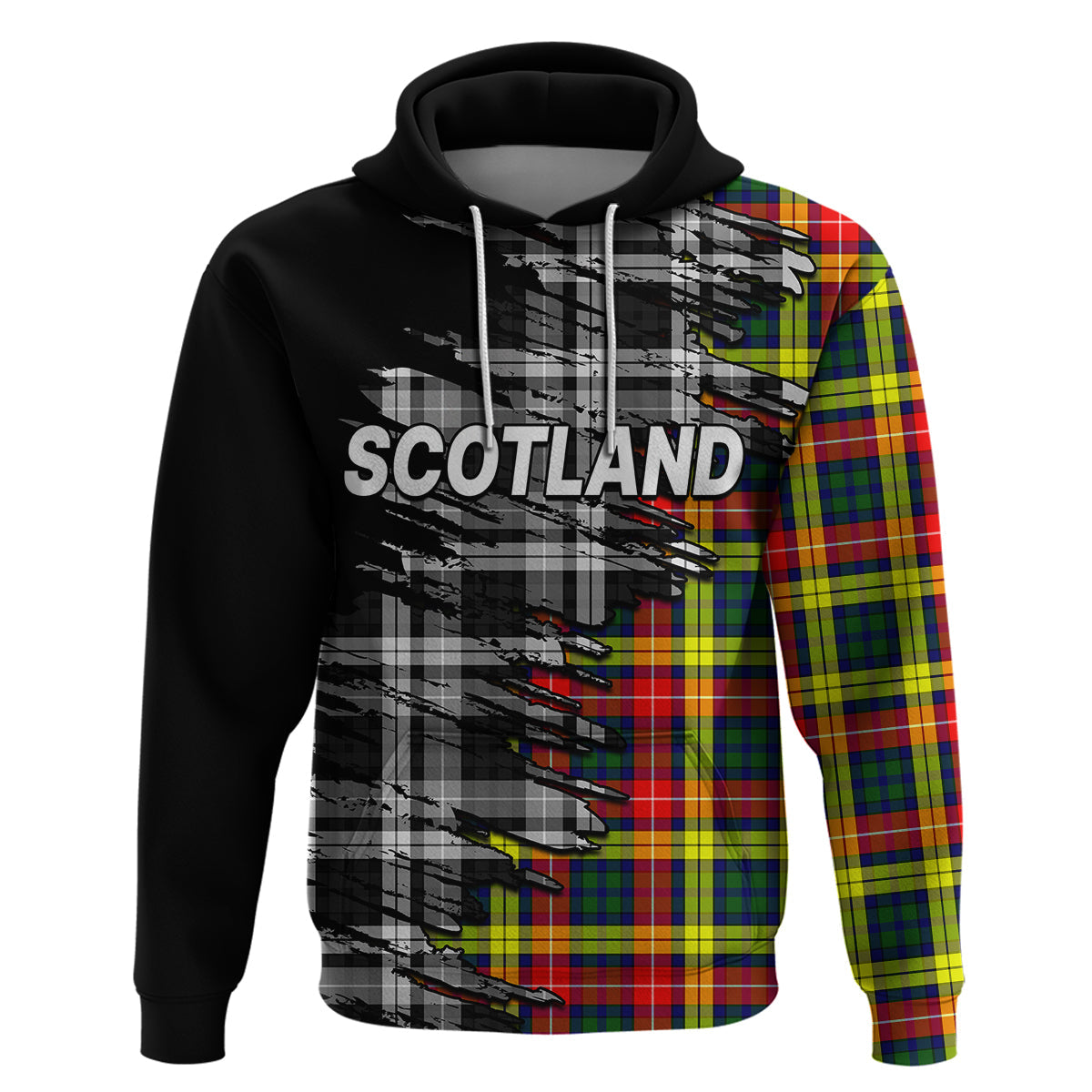 Custom Scottish Tartan Hoodie Scotland Modern Crest Tartan LT9