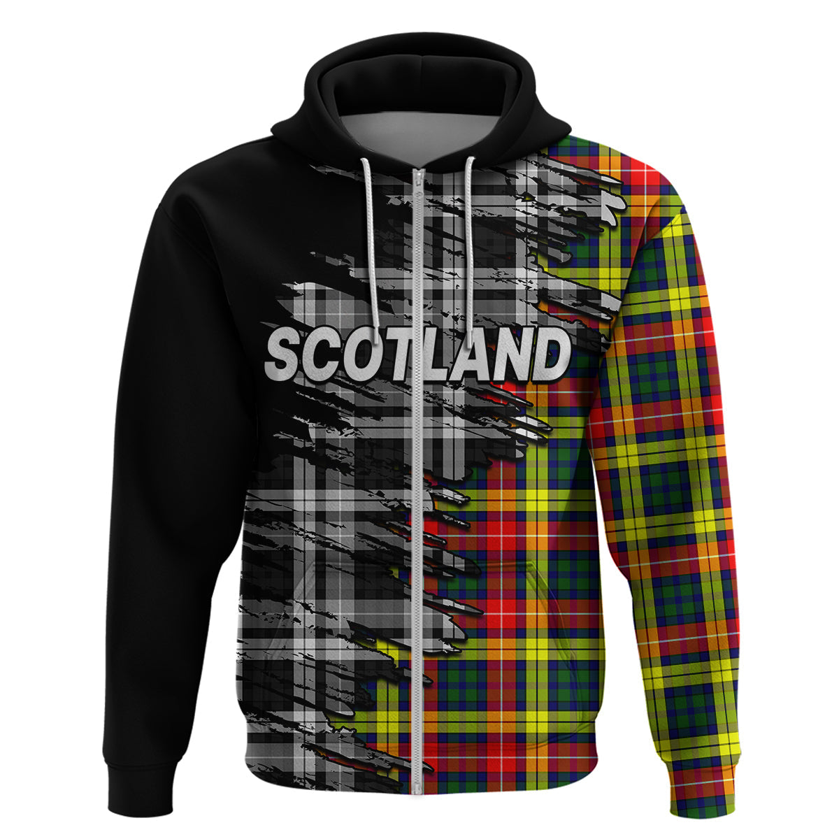Custom Scottish Tartan Hoodie Scotland Modern Crest Tartan LT9