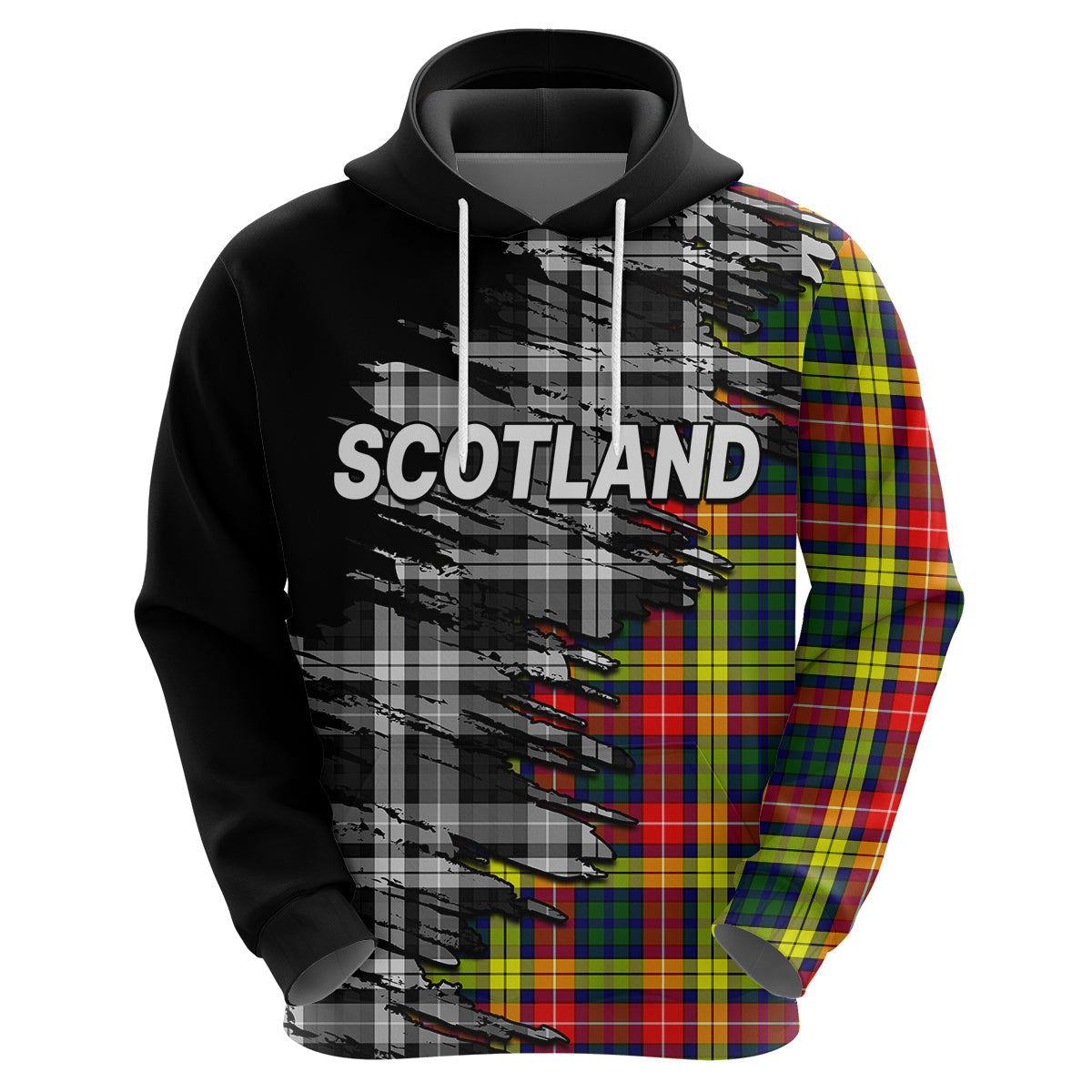Custom Scottish Tartan Hoodie Scotland Modern Crest Tartan LT9