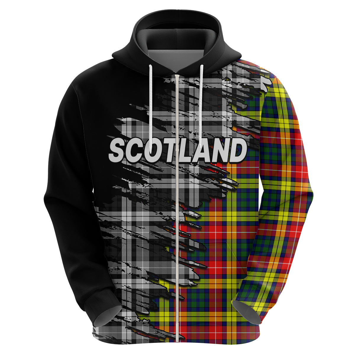 Custom Scottish Tartan Hoodie Scotland Modern Crest Tartan LT9