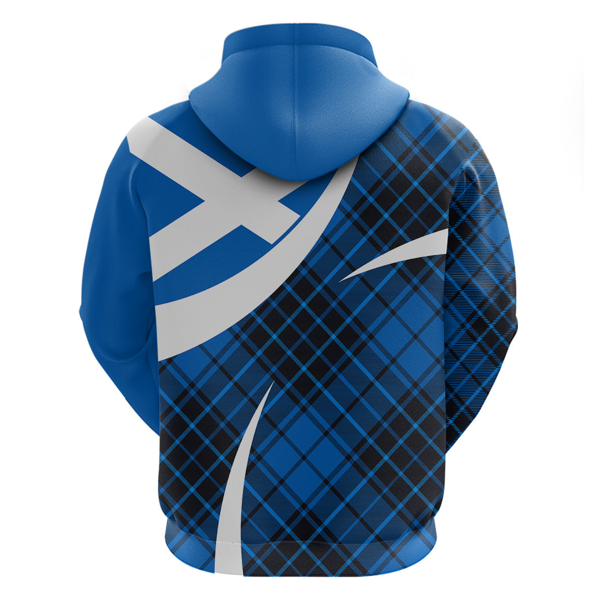 Scotland Hoodie Alba Flag Scottish Colourful Tartan Blue Version LT9