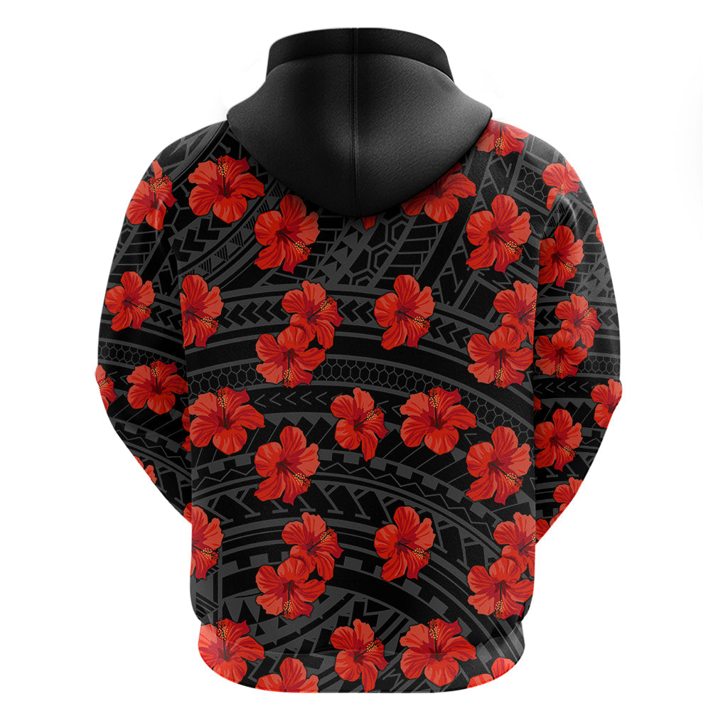 Polynesian Pride Hawaii Style With Hibiscus Hoodie Black LT9