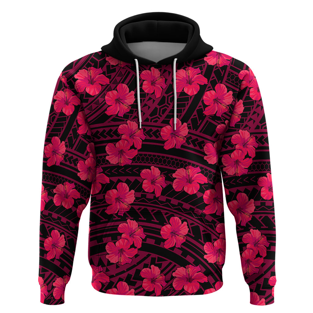 Polynesian Pride Hawaii Style With Hibiscus Hoodie Pink LT9