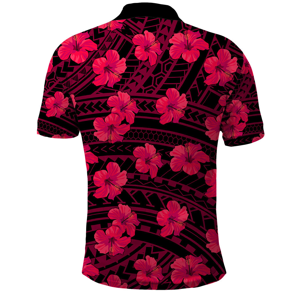 Polynesian Pride Hawaii Style With Hibiscus Polo Shirt Pink LT9