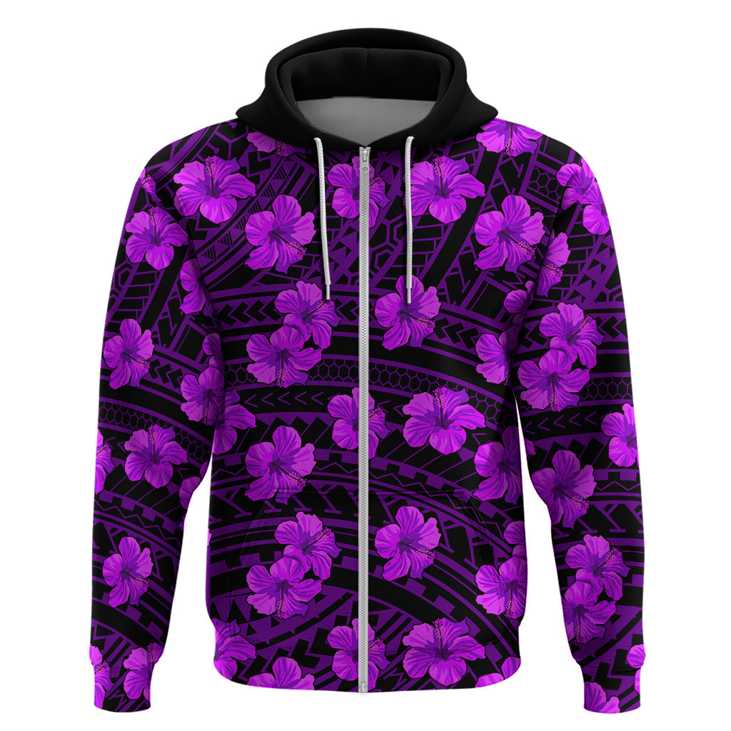 Polynesian Pride Hawaii Style With Hibiscus Hoodie Purple LT9
