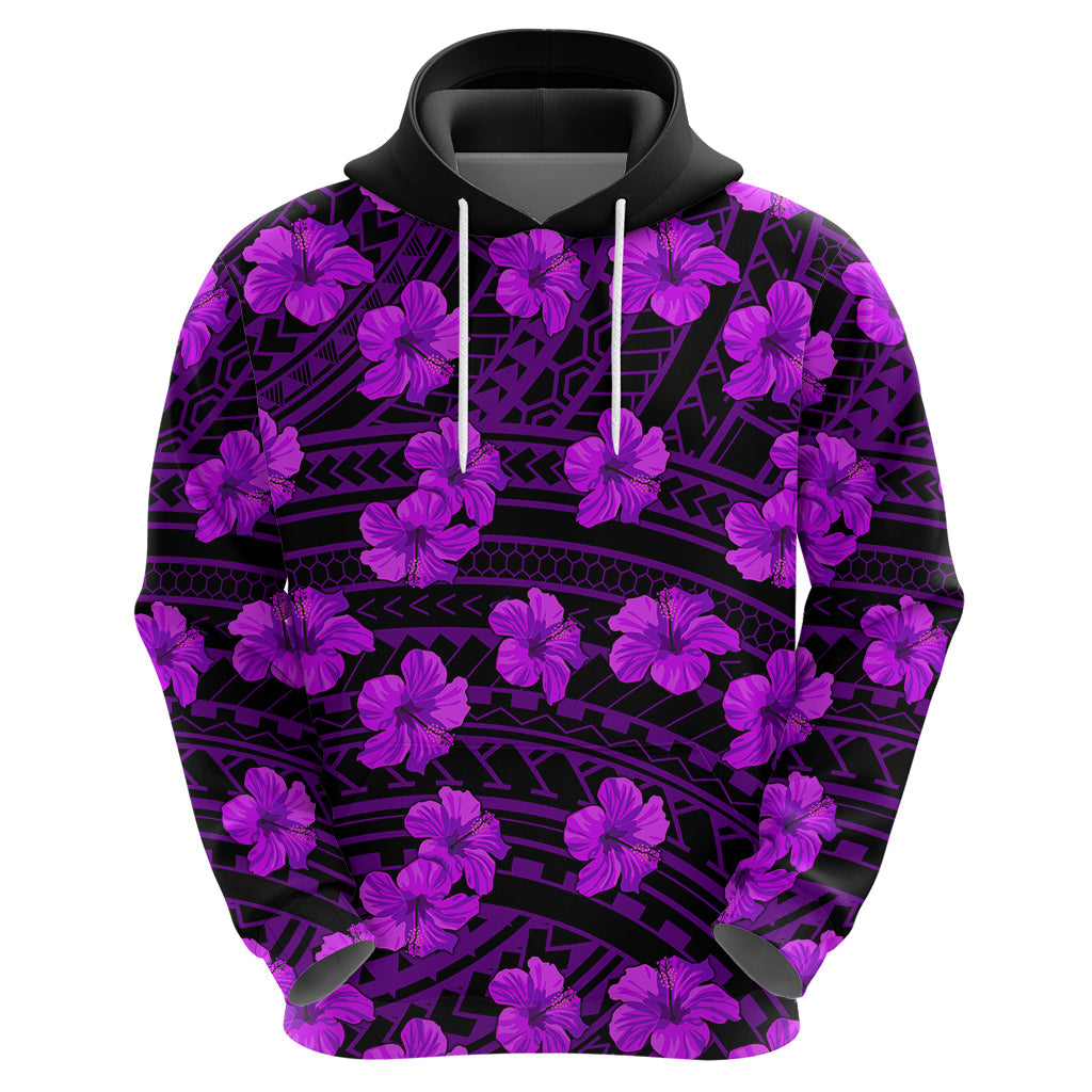 Polynesian Pride Hawaii Style With Hibiscus Hoodie Purple LT9