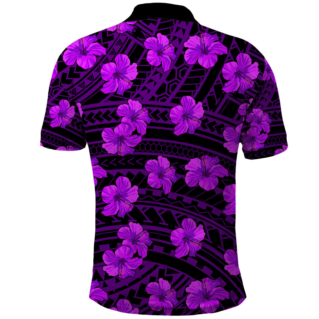 Polynesian Pride Hawaii Style With Hibiscus Polo Shirt Purple LT9