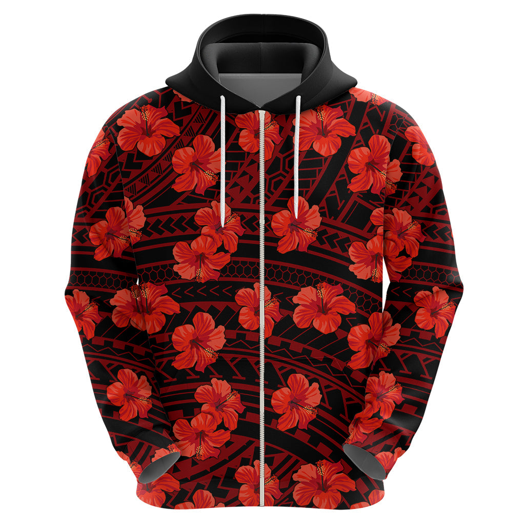 Polynesian Pride Hawaii Style With Hibiscus Hoodie Red LT9