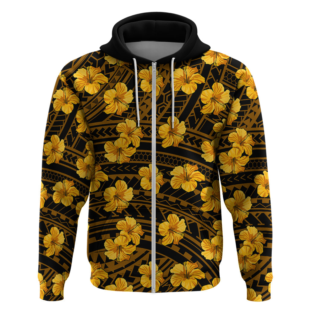 Polynesian Pride Hawaii Style With Hibiscus Hoodie Yellow LT9