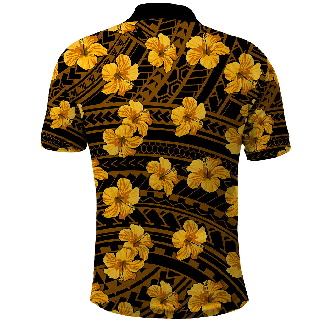 Polynesian Pride Hawaii Style With Hibiscus Polo Shirt Yellow LT9