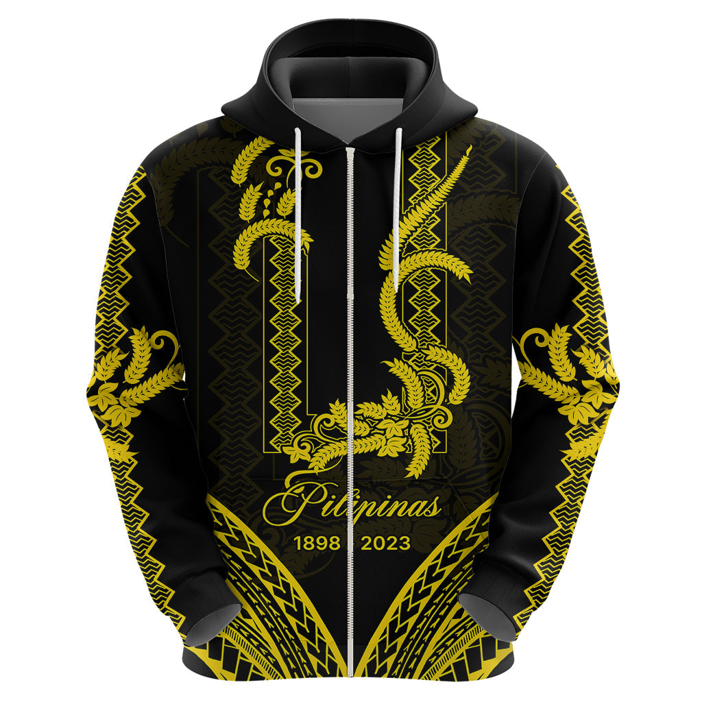 Custom Philippines Independence Day Hoodie Pechera With Side Barong Patterns LT9
