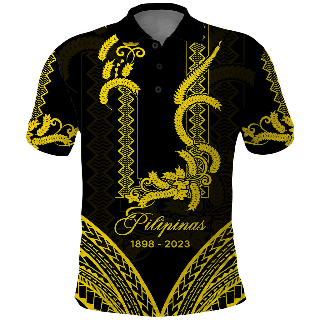 Custom Philippines Polo Shirt Independence Day Pechera With Side Barong Patterns LT9