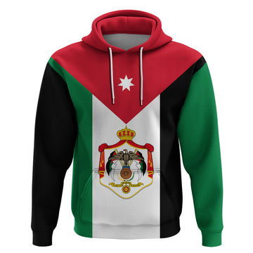 Hashemite Kingdom of Jordan Hoodie Jordan Flag Style LT9