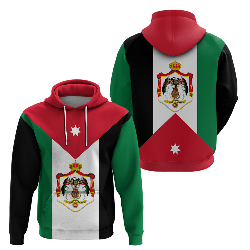 Hashemite Kingdom of Jordan Hoodie Jordan Flag Style LT9