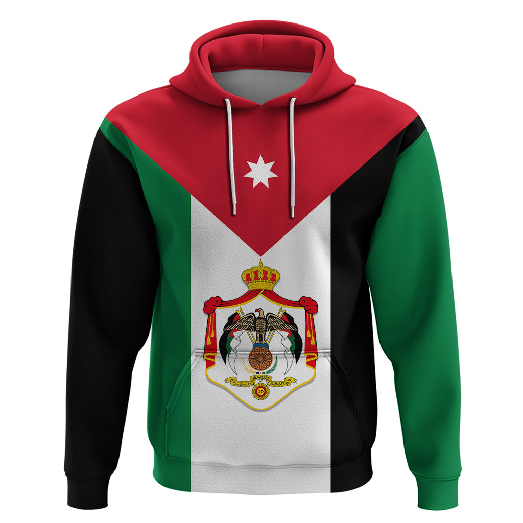 Custom Hashemite Kingdom of Jordan Hoodie Jordan Flag Style LT9
