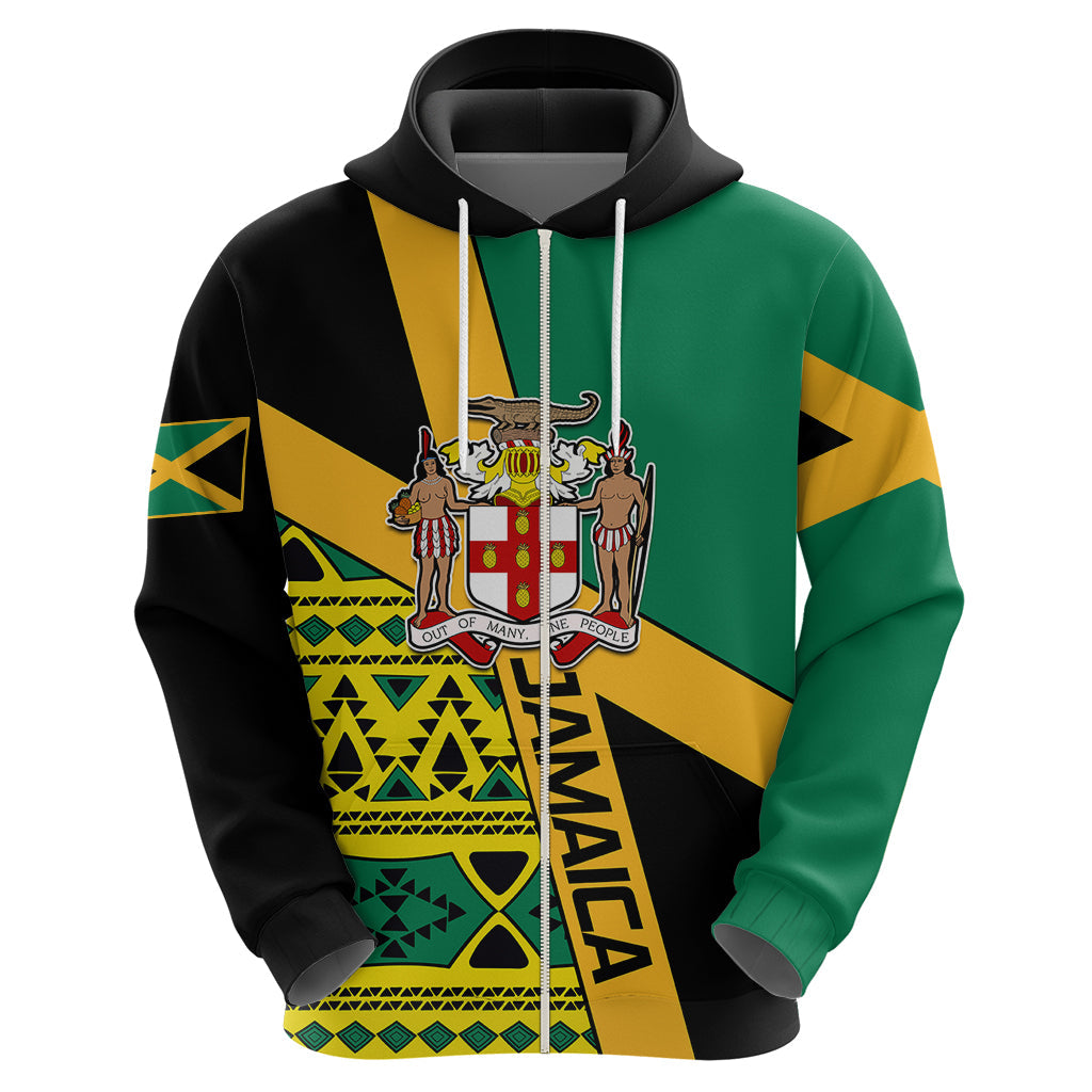 Personalised Jamaica Hoodie Ethnic Style In Jamaican Flag LT9