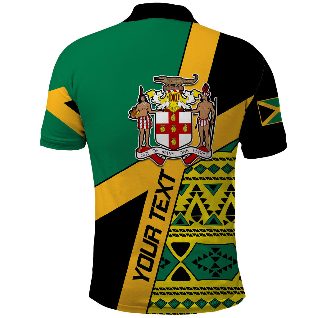 Personalised Jamaica Polo Shirt Ethnic Style In Jamaican Flag LT9