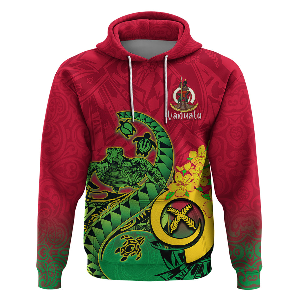 Vanuatu Islands Hoodie Polynesian Tattoo and Sea Turtle LT9