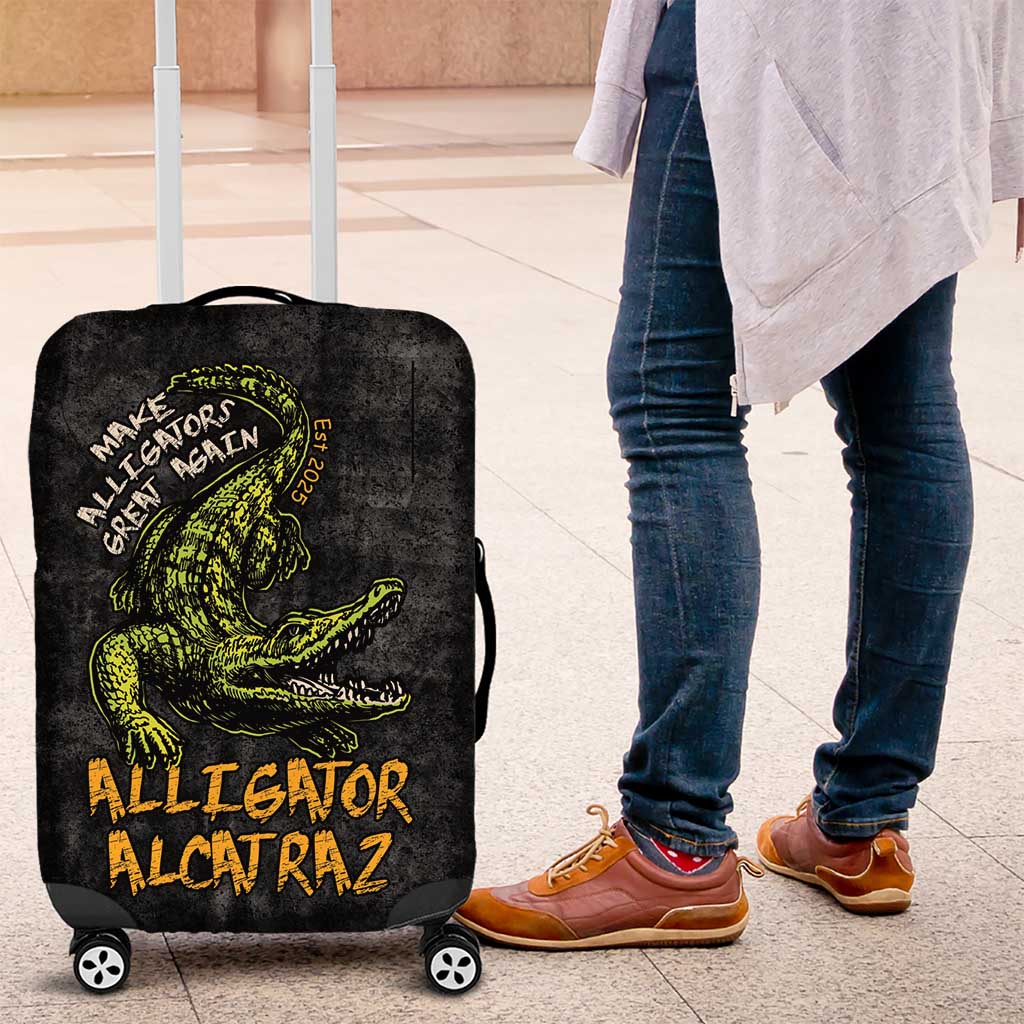 Alligator Alcatraz Est 2025 Luggage Cover Vintage Retro LT9