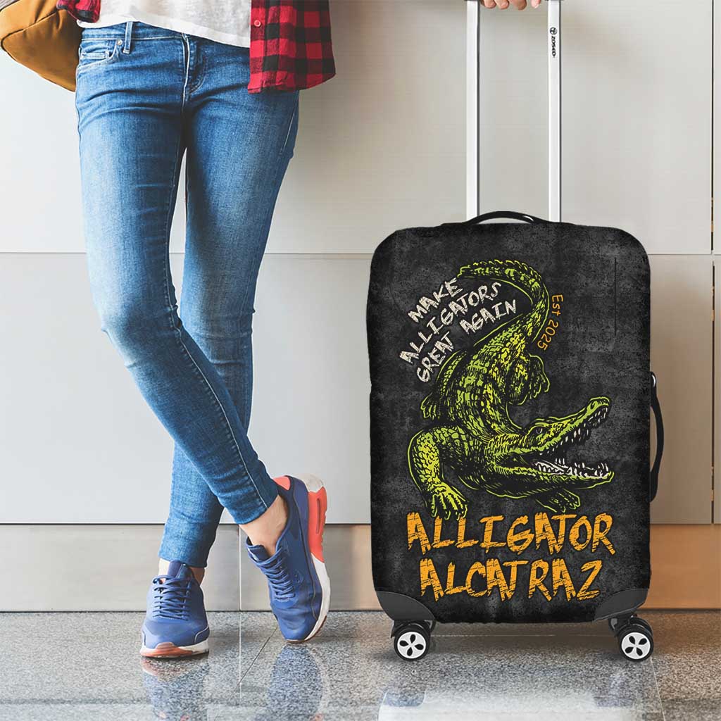 Alligator Alcatraz Est 2025 Luggage Cover Vintage Retro LT9