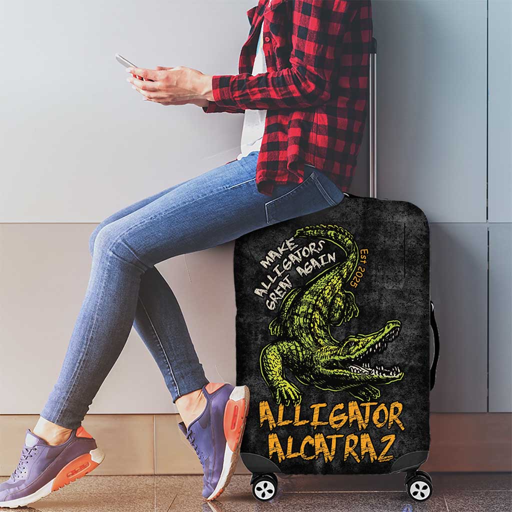 Alligator Alcatraz Est 2025 Luggage Cover Vintage Retro LT9