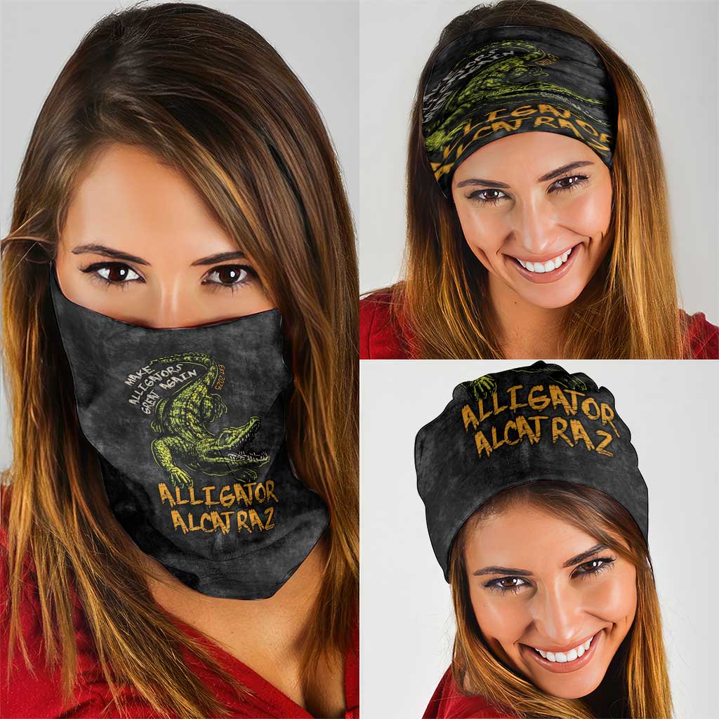 Alligator Alcatraz Est 2025 Neck Gaiter Vintage Retro LT9