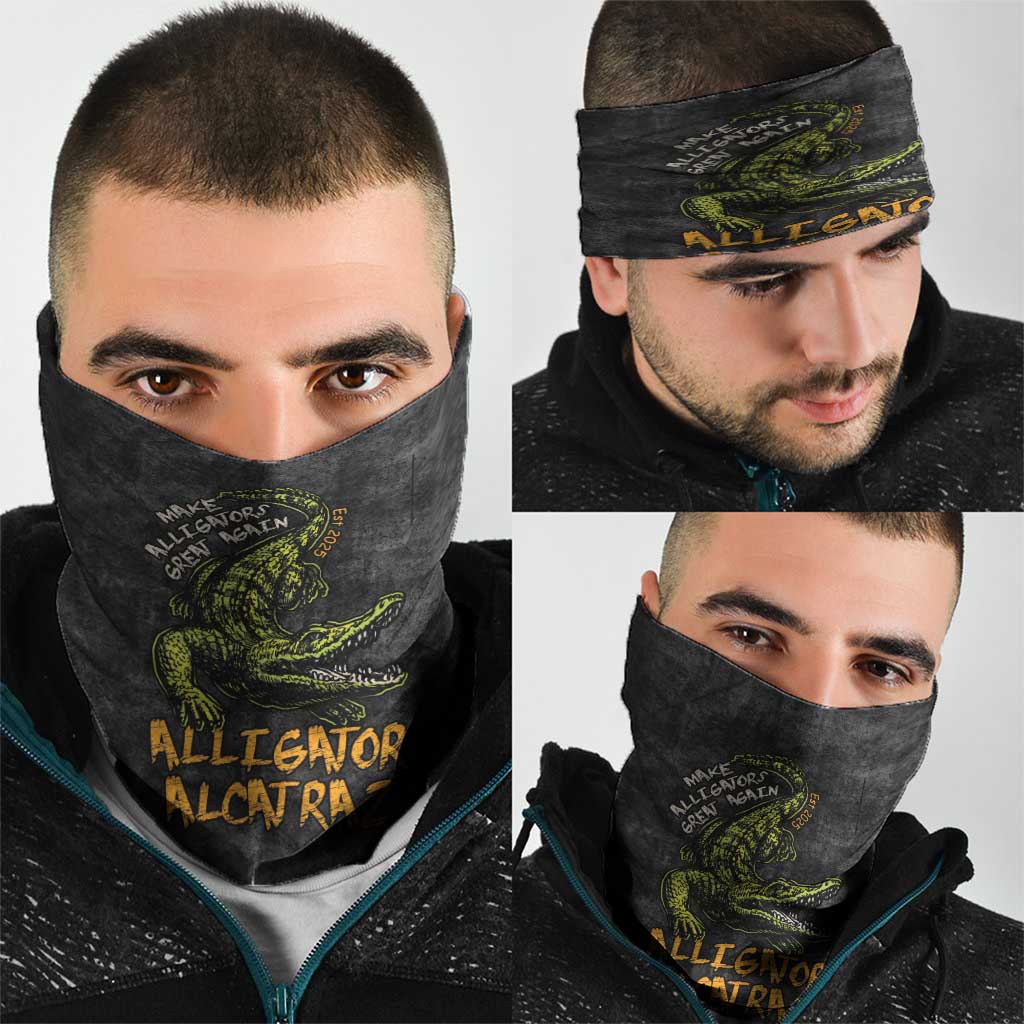 Alligator Alcatraz Est 2025 Neck Gaiter Vintage Retro LT9