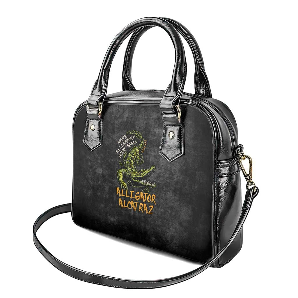 Alligator Alcatraz Est 2025 Shoulder Handbag Vintage Retro LT9