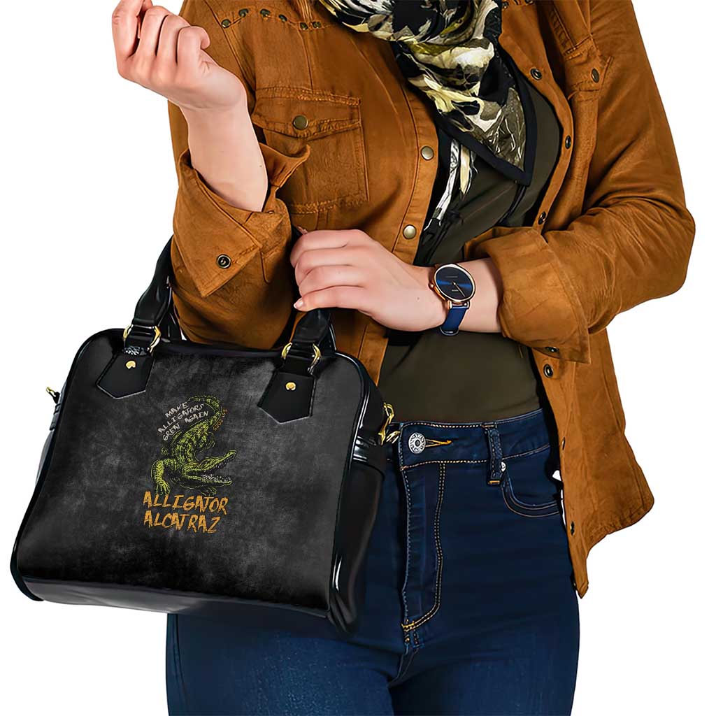 Alligator Alcatraz Est 2025 Shoulder Handbag Vintage Retro LT9