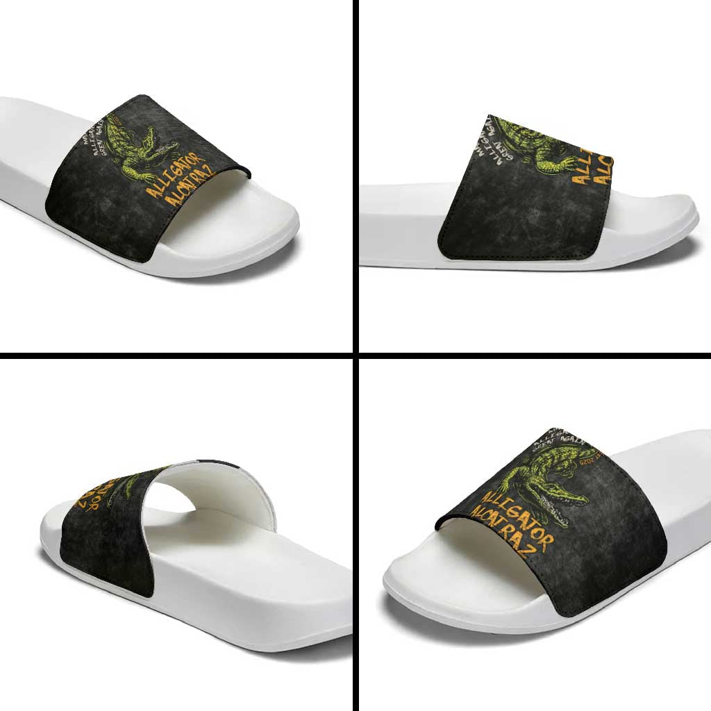 Alligator Alcatraz Est 2025 Slide Sandals Vintage Retro LT9