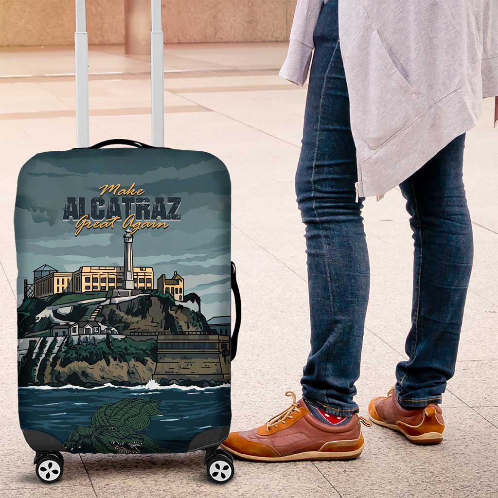 Make Alcatraz Great Again Luggage Cover Vintage Retro LT9