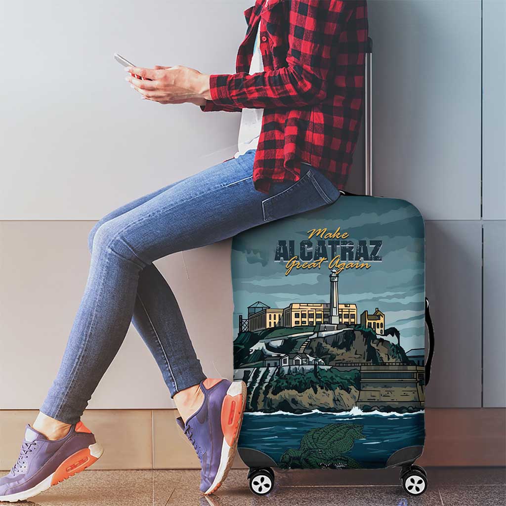 Make Alcatraz Great Again Luggage Cover Vintage Retro LT9