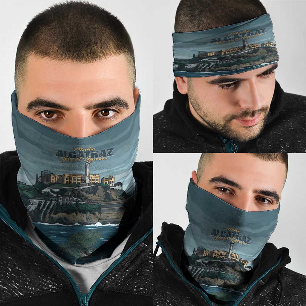 Make Alcatraz Great Again Neck Gaiter Vintage Retro LT9