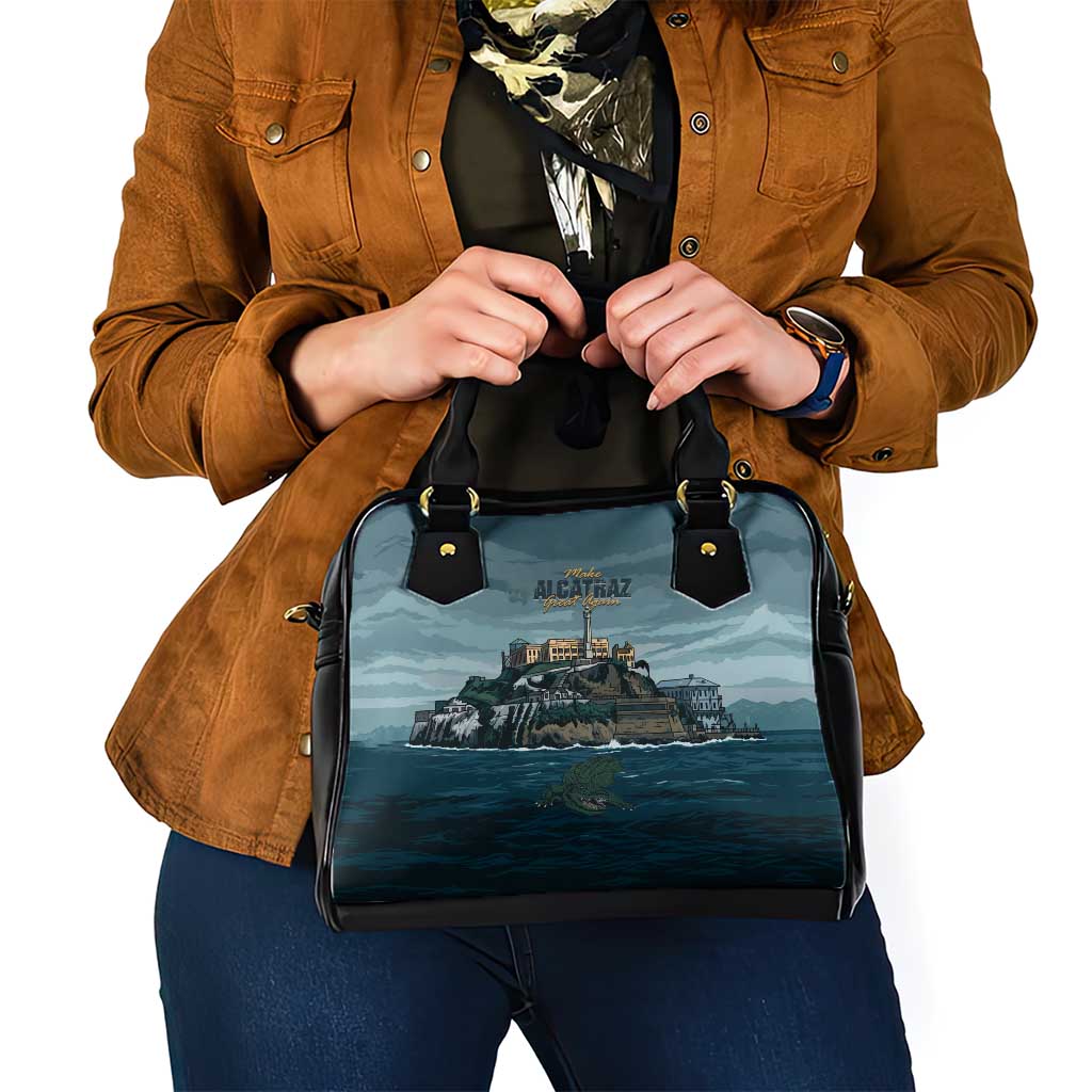 Make Alcatraz Great Again Shoulder Handbag Vintage Retro LT9