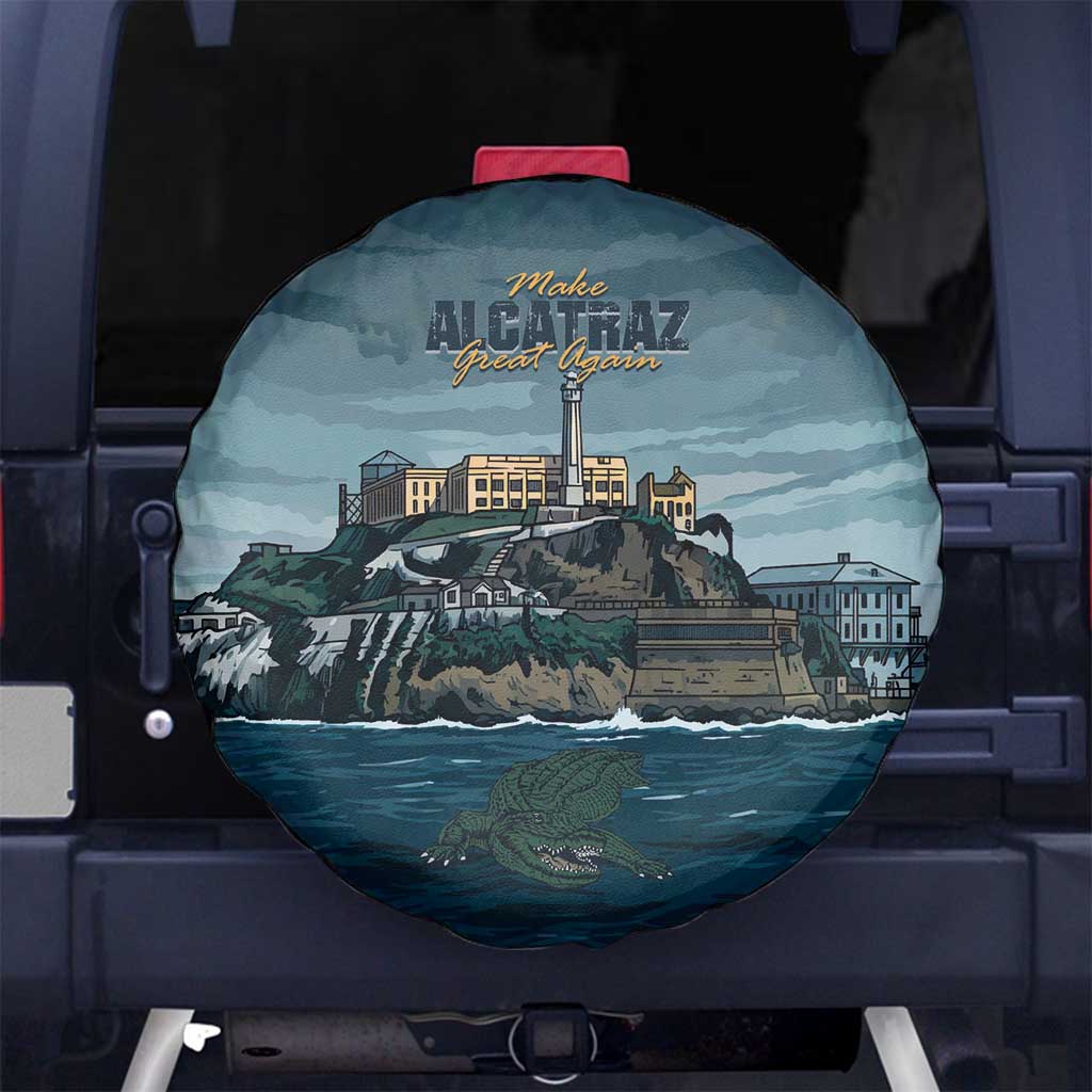 Make Alcatraz Great Again Spare Tire Cover Vintage Retro LT9