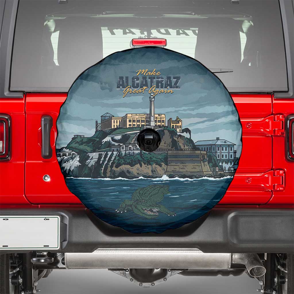 Make Alcatraz Great Again Spare Tire Cover Vintage Retro LT9