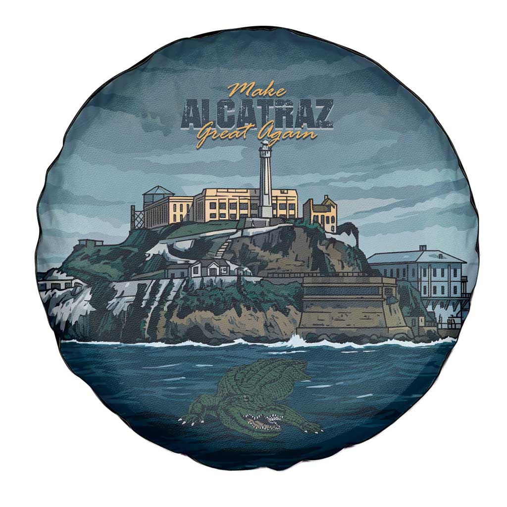 Make Alcatraz Great Again Spare Tire Cover Vintage Retro LT9